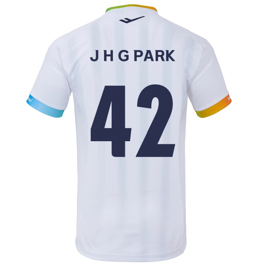 Enfant Football Maillot Jang Han-Gyeol Park #42 Blanc Bleu Tenues Extérieur 2024/25 Canada