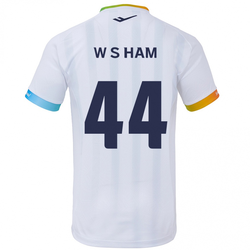 Kids Football Sun-Woo Ham #44 White Blue Away Jersey 2024/25 T-Shirt Canada