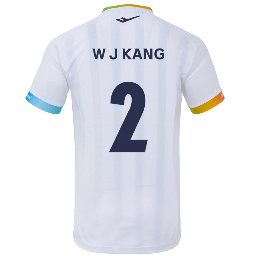 Enfant Football Maillot Jae-Won Kang #2 Blanc Bleu Tenues Extérieur 2024/25 Canada