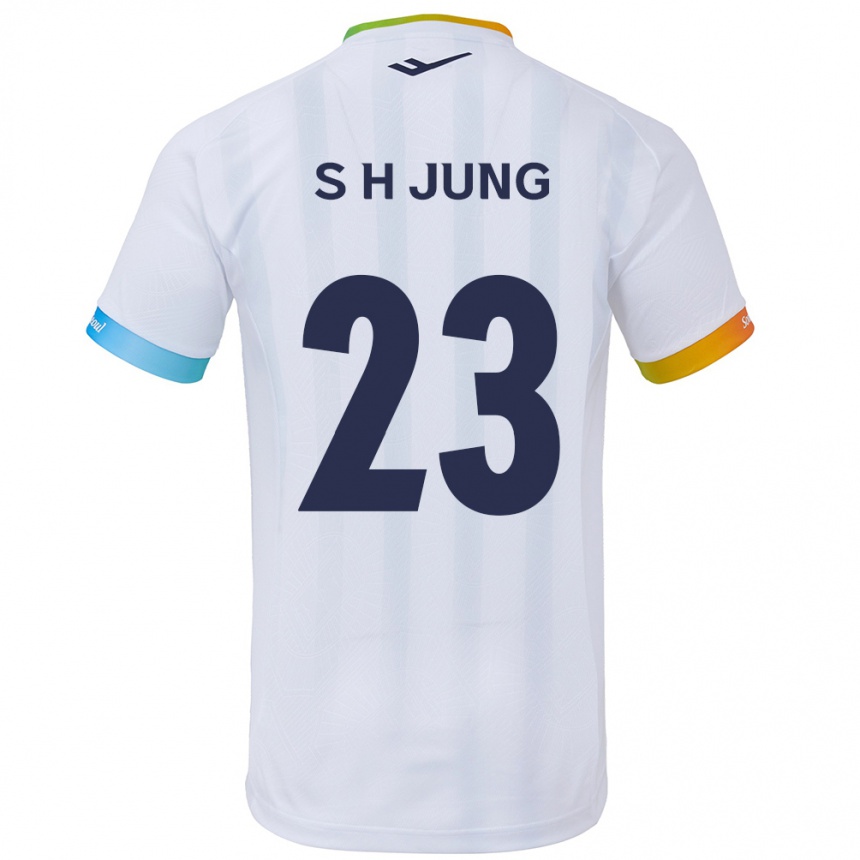 Enfant Football Maillot Hyeon-Soo Jung #23 Blanc Bleu Tenues Extérieur 2024/25 Canada