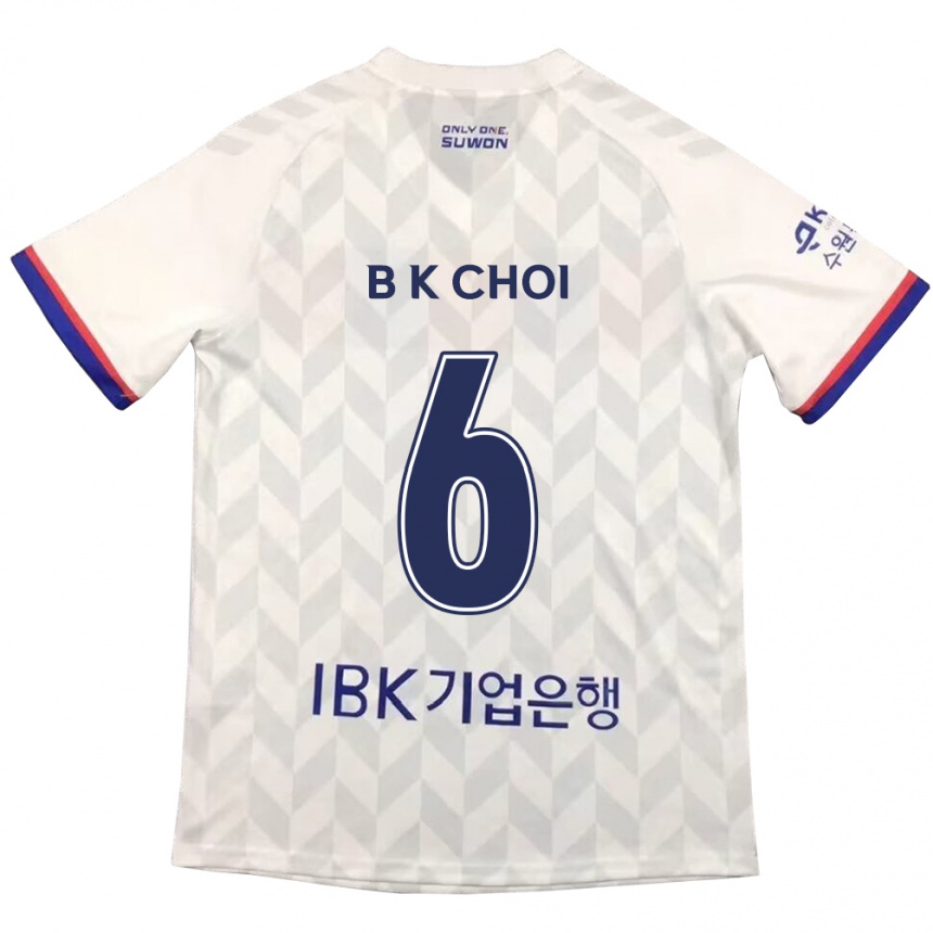 Kids Football Kyu-Baek Choi #6 White Blue Away Jersey 2024/25 T-Shirt Canada