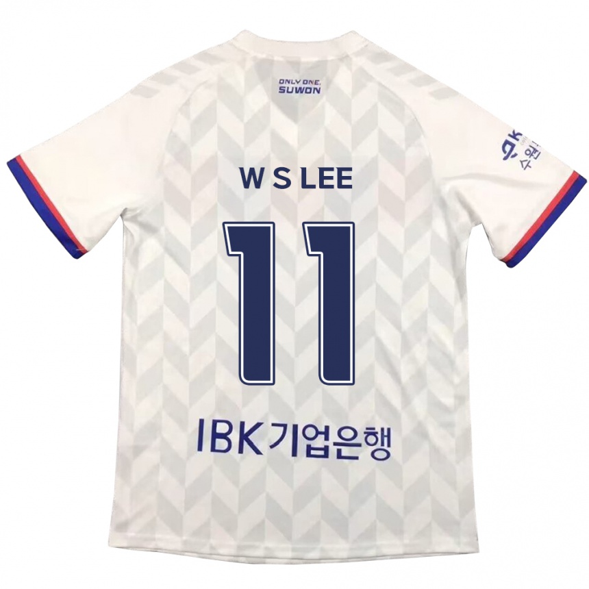 Kids Football Seung-Woo Lee #11 White Blue Away Jersey 2024/25 T-Shirt Canada