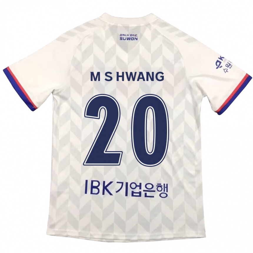 Kids Football Soon-Min Hwang #20 White Blue Away Jersey 2024/25 T-Shirt Canada