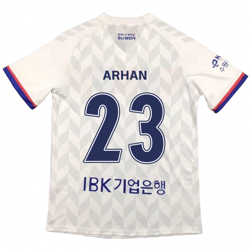 Enfant Football Maillot Pratama Arhan #23 Blanc Bleu Tenues Extérieur 2024/25 Canada