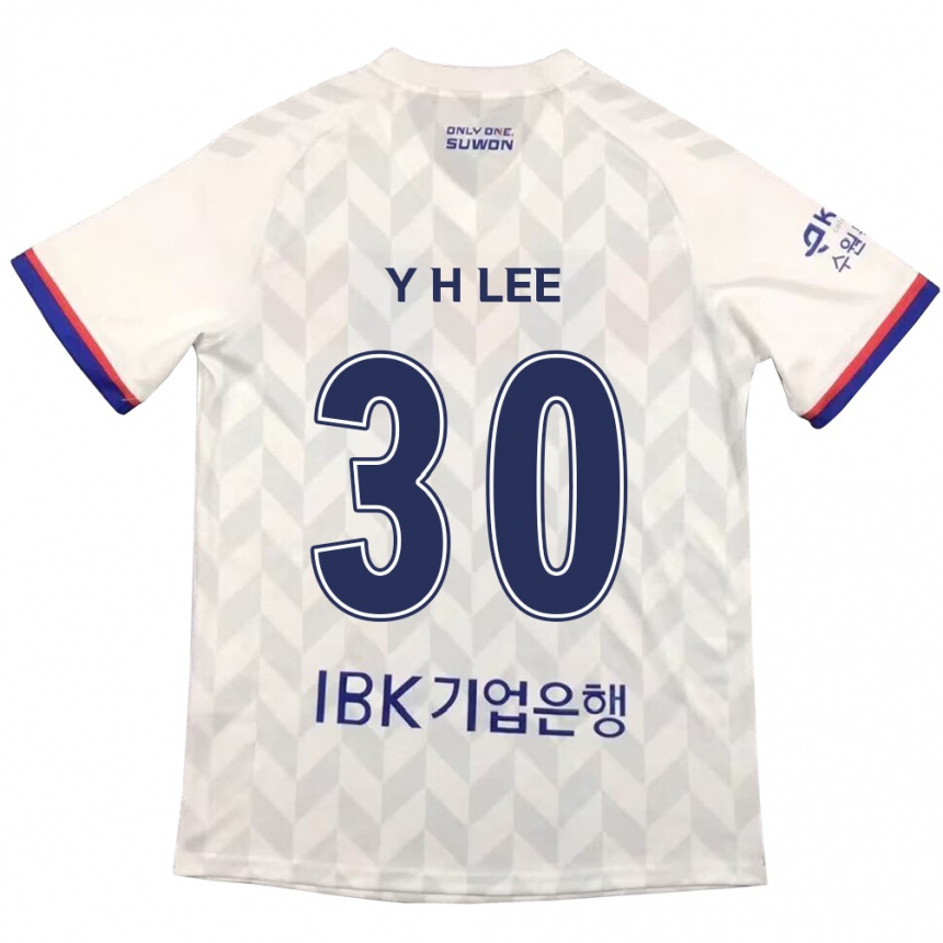 Enfant Football Maillot Hyeon-Yong Lee #30 Blanc Bleu Tenues Extérieur 2024/25 Canada