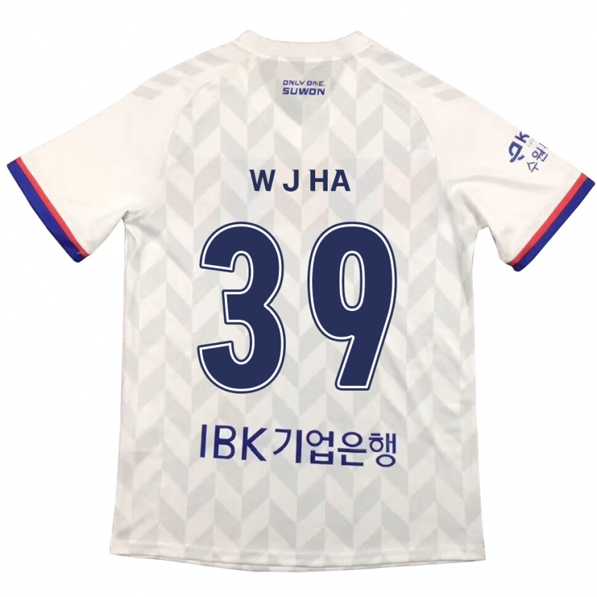 Enfant Football Maillot Jung-Woo Ha #39 Blanc Bleu Tenues Extérieur 2024/25 Canada