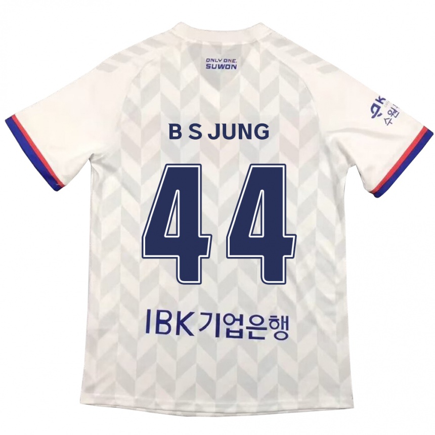 Kids Football Seung-Bae Jung #44 White Blue Away Jersey 2024/25 T-Shirt Canada