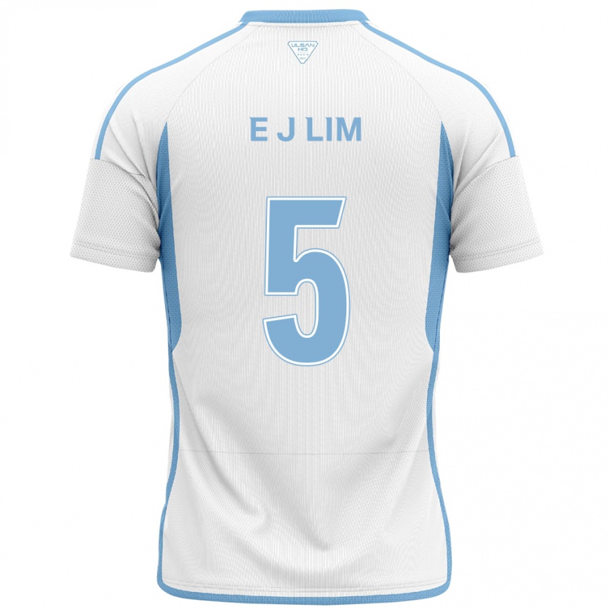 Kids Football Jong-Eun Lim #5 White Blue Away Jersey 2024/25 T-Shirt Canada