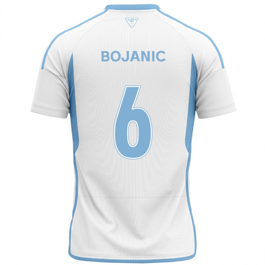 Kids Football Darijan Bojanic #6 White Blue Away Jersey 2024/25 T-Shirt Canada