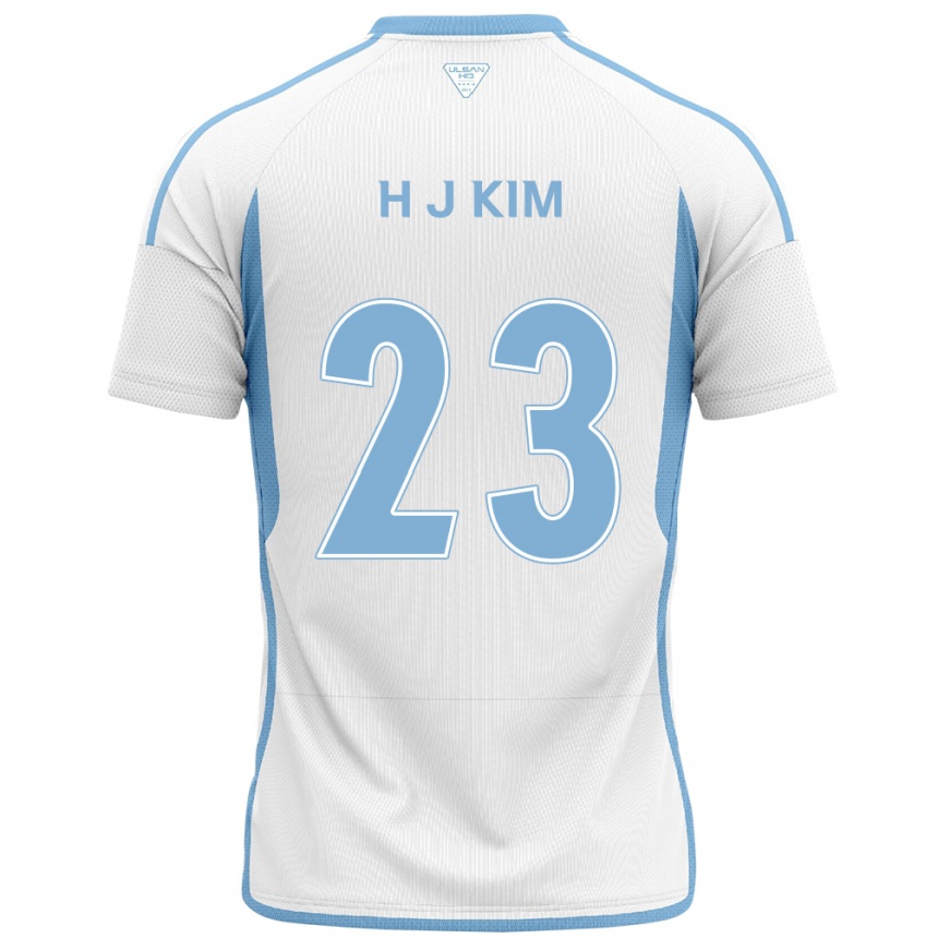 Kids Football Ju-Hwan Kim #23 White Blue Away Jersey 2024/25 T-Shirt Canada