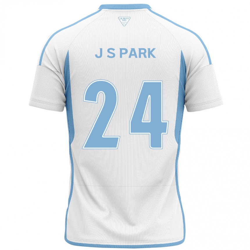 Kids Football Sang-Jun Park #24 White Blue Away Jersey 2024/25 T-Shirt Canada