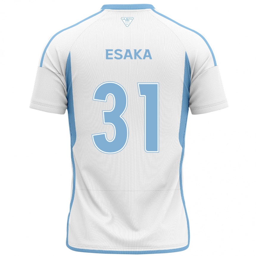 Enfant Football Maillot Ataru Esaka #31 Blanc Bleu Tenues Extérieur 2024/25 Canada