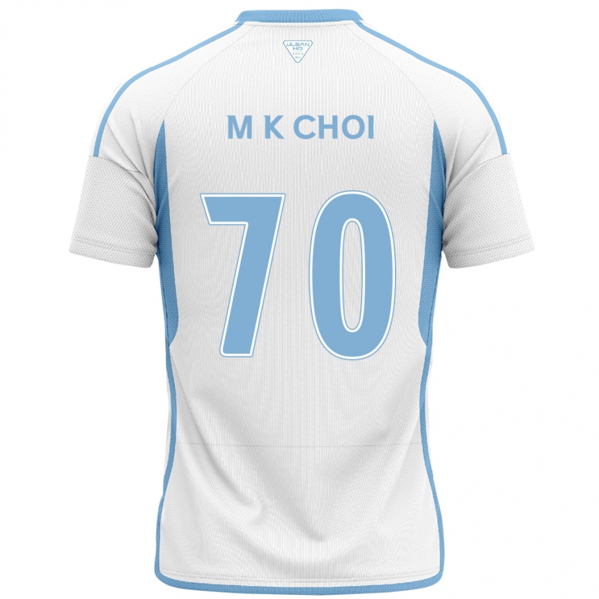 Enfant Football Maillot Kang-Min Choi #70 Blanc Bleu Tenues Extérieur 2024/25 Canada