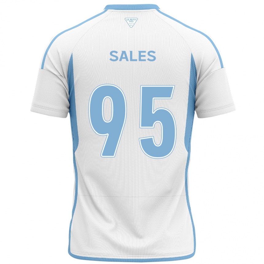 Kids Football Matheus Sales #95 White Blue Away Jersey 2024/25 T-Shirt Canada