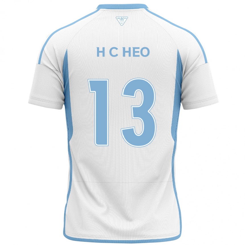 Enfant Football Maillot Chan-Hoe Heo #13 Blanc Bleu Tenues Extérieur 2024/25 Canada