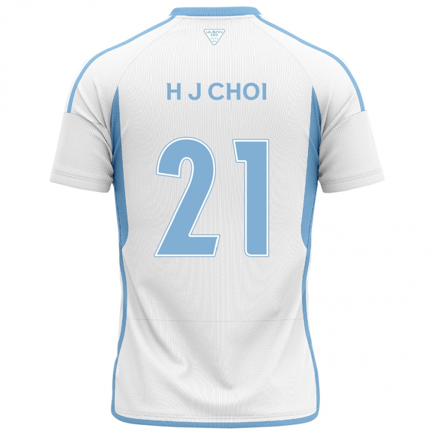 Kids Football Ju-Ho Choi #21 White Blue Away Jersey 2024/25 T-Shirt Canada