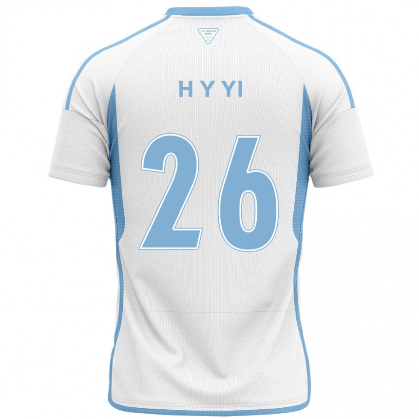 Enfant Football Maillot Yong-Hyeon Yi #26 Blanc Bleu Tenues Extérieur 2024/25 Canada