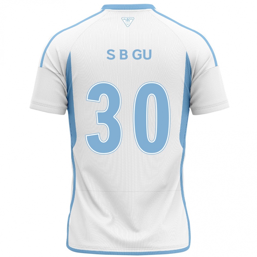 Kids Football Bon-Seo Gu #30 White Blue Away Jersey 2024/25 T-Shirt Canada