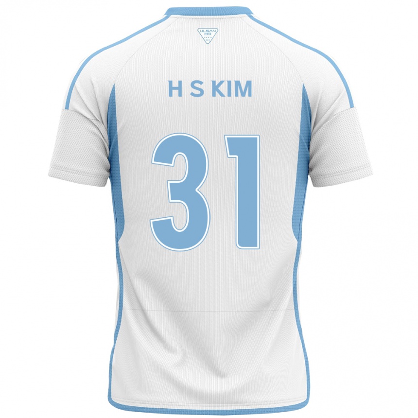 Enfant Football Maillot Se-Hyoung Kim #31 Blanc Bleu Tenues Extérieur 2024/25 Canada