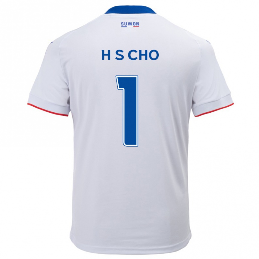 Enfant Football Maillot Sung-Hoon Cho #1 Blanc Bleu Tenues Extérieur 2024/25 Canada