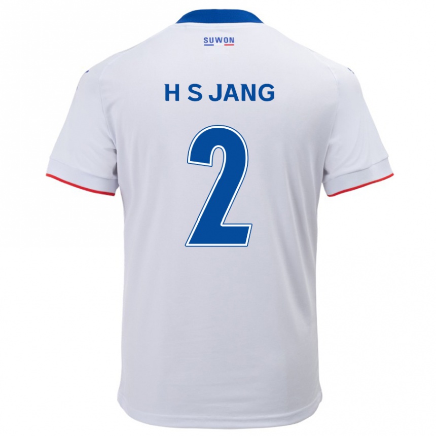 Kids Football Seok-Hwan Jang #2 White Blue Away Jersey 2024/25 T-Shirt Canada