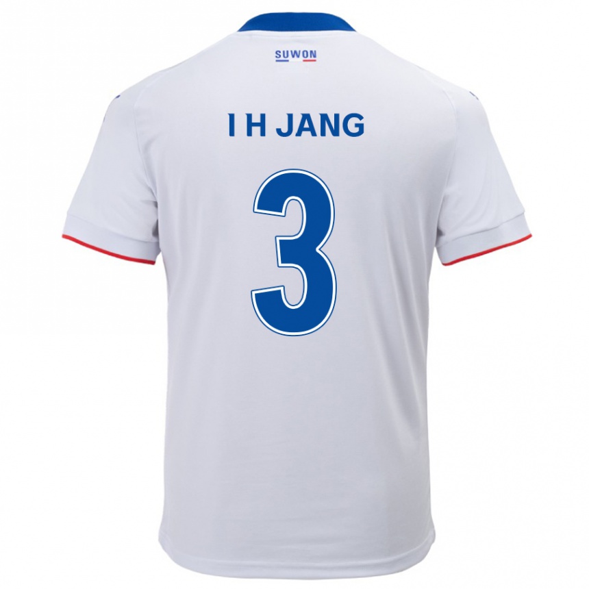 Enfant Football Maillot Ho-Ik Jang #3 Blanc Bleu Tenues Extérieur 2024/25 Canada