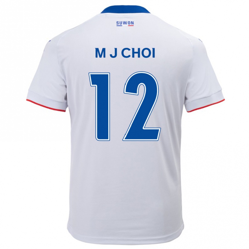 Enfant Football Maillot Ji-Moog Choi #12 Blanc Bleu Tenues Extérieur 2024/25 Canada