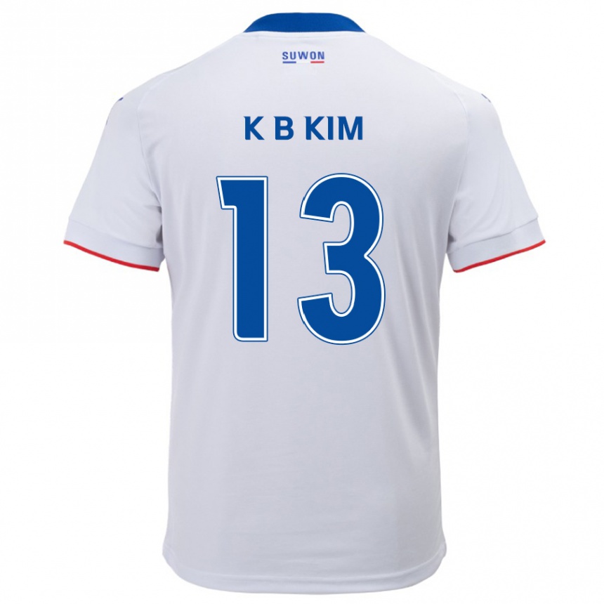 Enfant Football Maillot Bo-Kyung Kim #13 Blanc Bleu Tenues Extérieur 2024/25 Canada