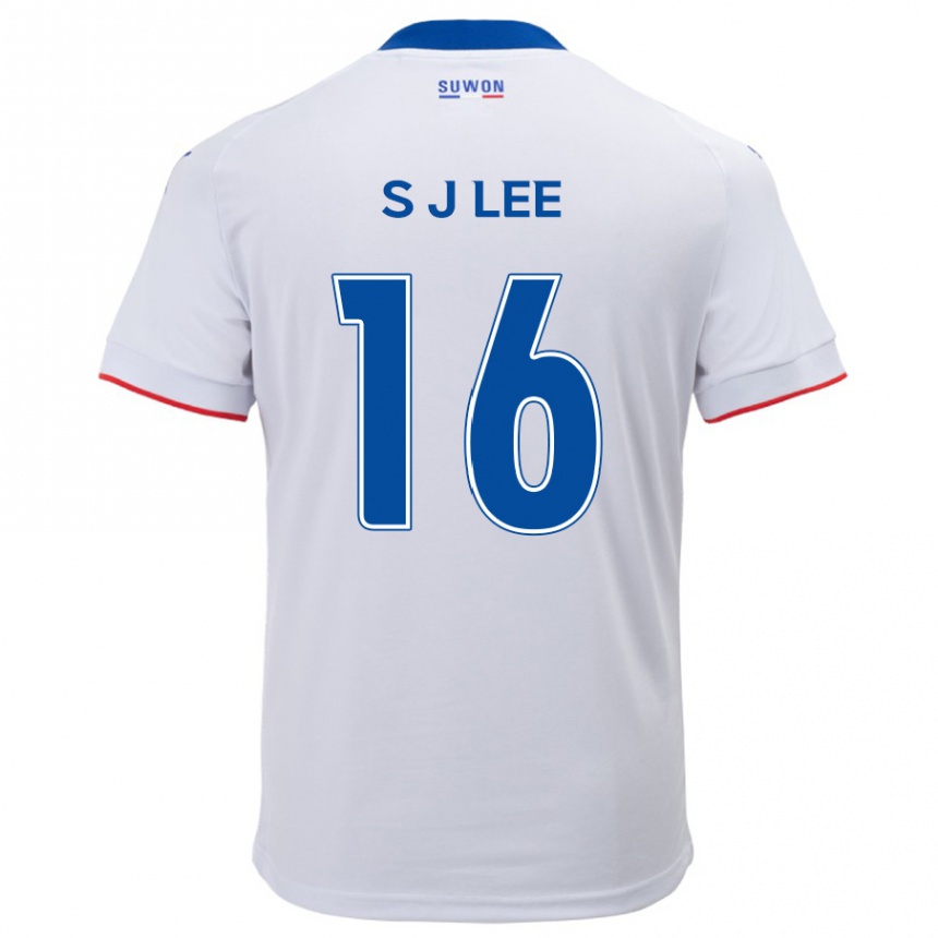 Kids Football Jong-Sung Lee #16 White Blue Away Jersey 2024/25 T-Shirt Canada