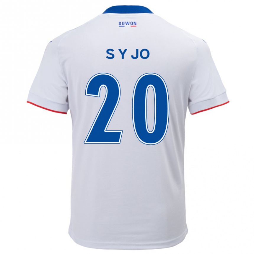 Kids Football Yun-Seong Jo #20 White Blue Away Jersey 2024/25 T-Shirt Canada