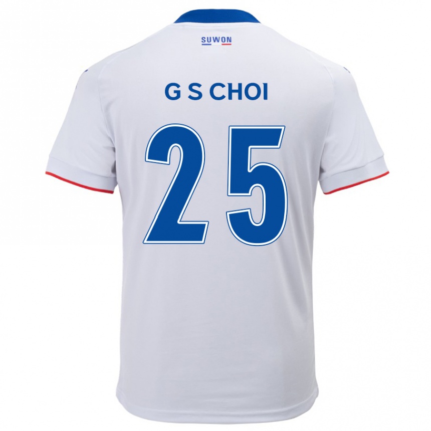 Kids Football Sung-Geun Choi #25 White Blue Away Jersey 2024/25 T-Shirt Canada