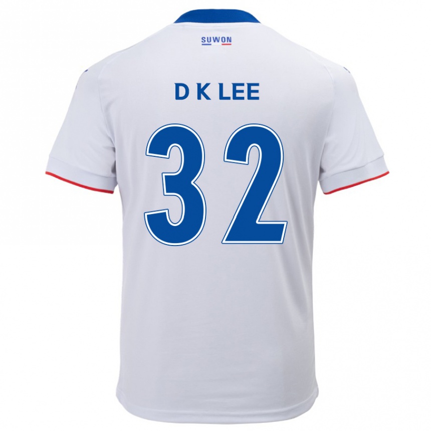 Kids Football Kyu-Dong Lee #32 White Blue Away Jersey 2024/25 T-Shirt Canada