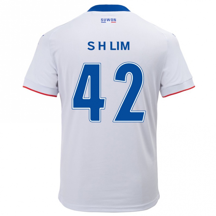 Kids Football Hyun-Sub Lim #42 White Blue Away Jersey 2024/25 T-Shirt Canada