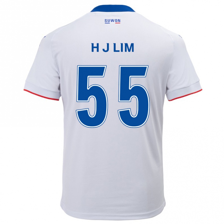 Kids Football Ji-Hoon Lim #55 White Blue Away Jersey 2024/25 T-Shirt Canada