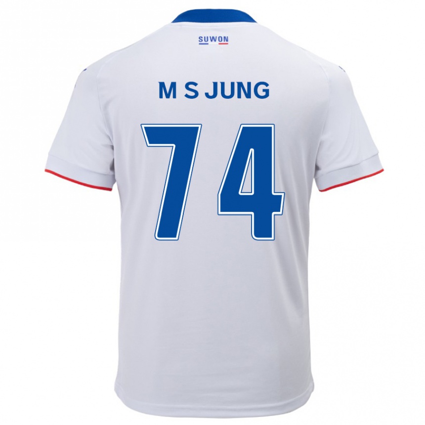 Enfant Football Maillot Sung-Min Jung #74 Blanc Bleu Tenues Extérieur 2024/25 Canada