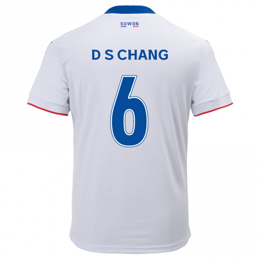 Kids Football Se-Dong Chang #6 White Blue Away Jersey 2024/25 T-Shirt Canada