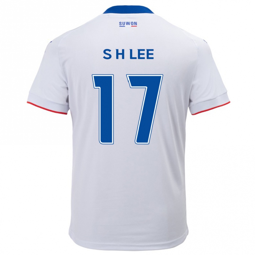 Enfant Football Maillot Hyun-Seo Lee #17 Blanc Bleu Tenues Extérieur 2024/25 Canada