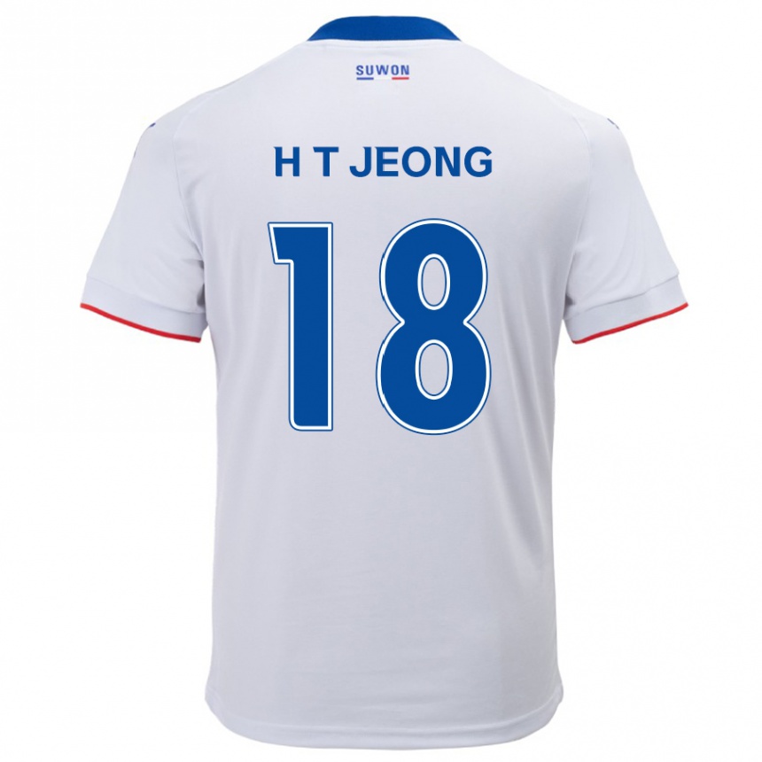 Kids Football Tae-Hwan Jeong #18 White Blue Away Jersey 2024/25 T-Shirt Canada