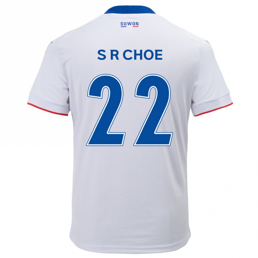 Enfant Football Maillot Ryun-Seong Choe #22 Blanc Bleu Tenues Extérieur 2024/25 Canada