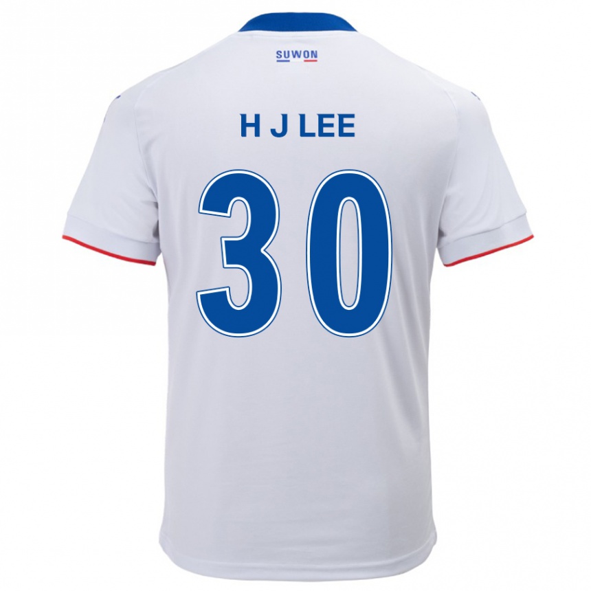 Kids Football Ji-Ho Lee #30 White Blue Away Jersey 2024/25 T-Shirt Canada