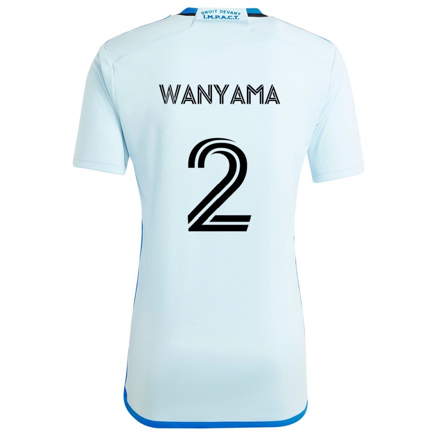 Kids Football Victor Wanyama #2 Ice Blue Away Jersey 2024/25 T-Shirt Canada