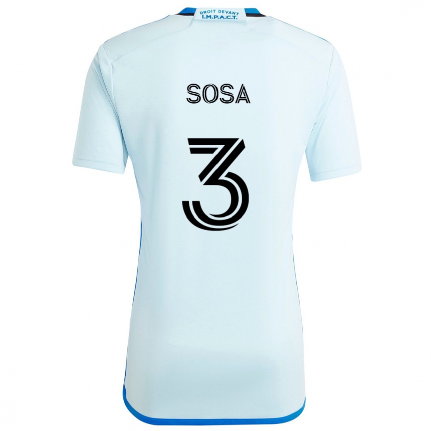 Kids Football Joaquín Sosa #3 Ice Blue Away Jersey 2024/25 T-Shirt Canada