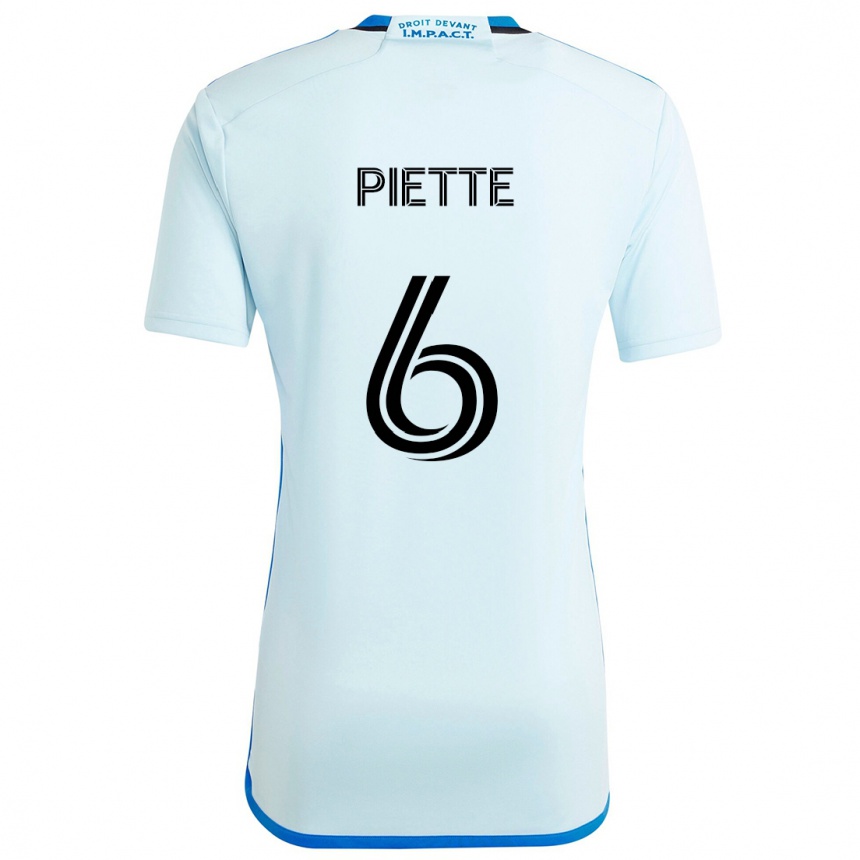 Kids Football Samuel Piette #6 Ice Blue Away Jersey 2024/25 T-Shirt Canada