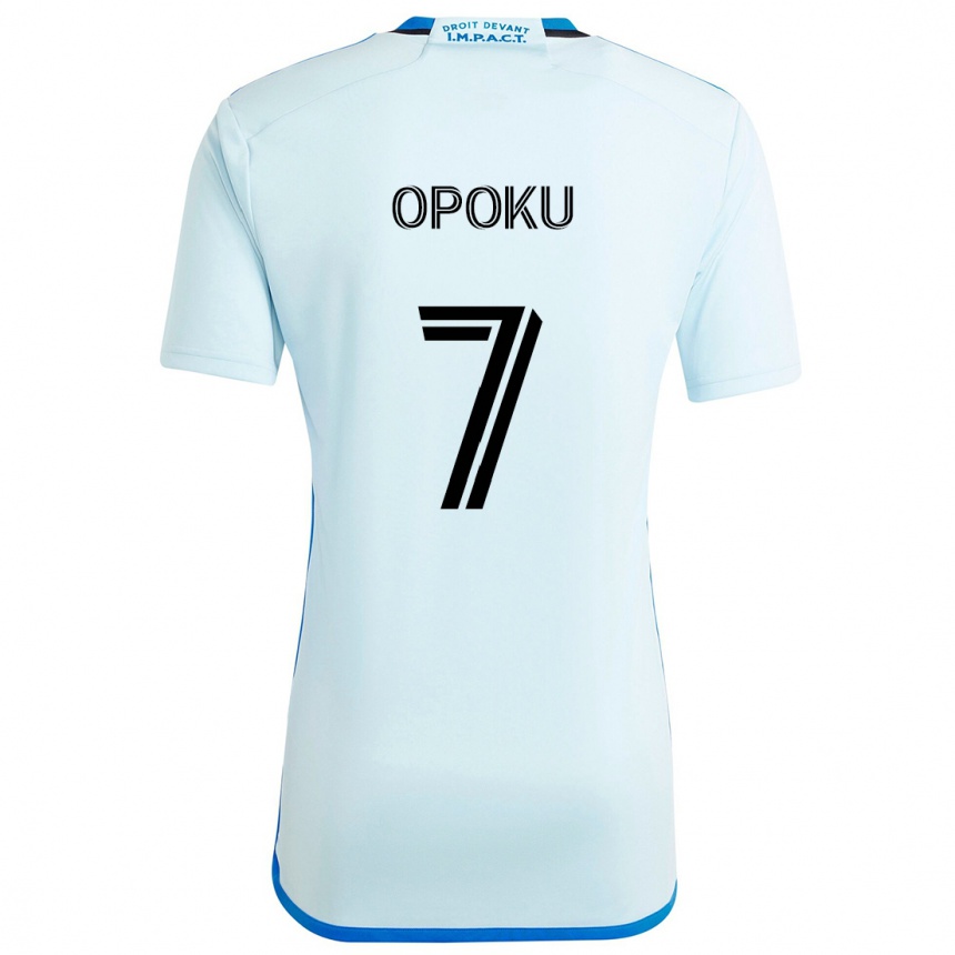 Kids Football Kwadwo Opoku #7 Ice Blue Away Jersey 2024/25 T-Shirt Canada