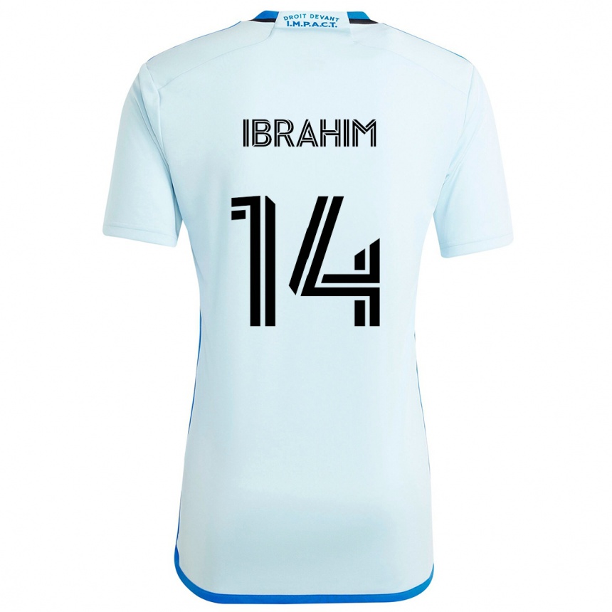 Kids Football Sunusi Ibrahim #14 Ice Blue Away Jersey 2024/25 T-Shirt Canada