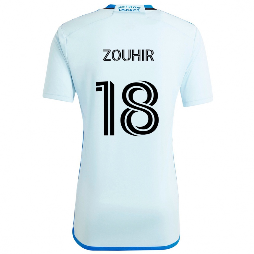 Kids Football Rida Zouhir #18 Ice Blue Away Jersey 2024/25 T-Shirt Canada