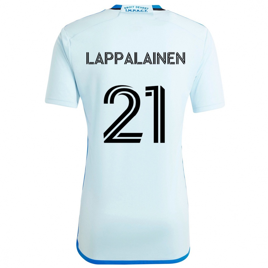 Kids Football Lassi Lappalainen #21 Ice Blue Away Jersey 2024/25 T-Shirt Canada