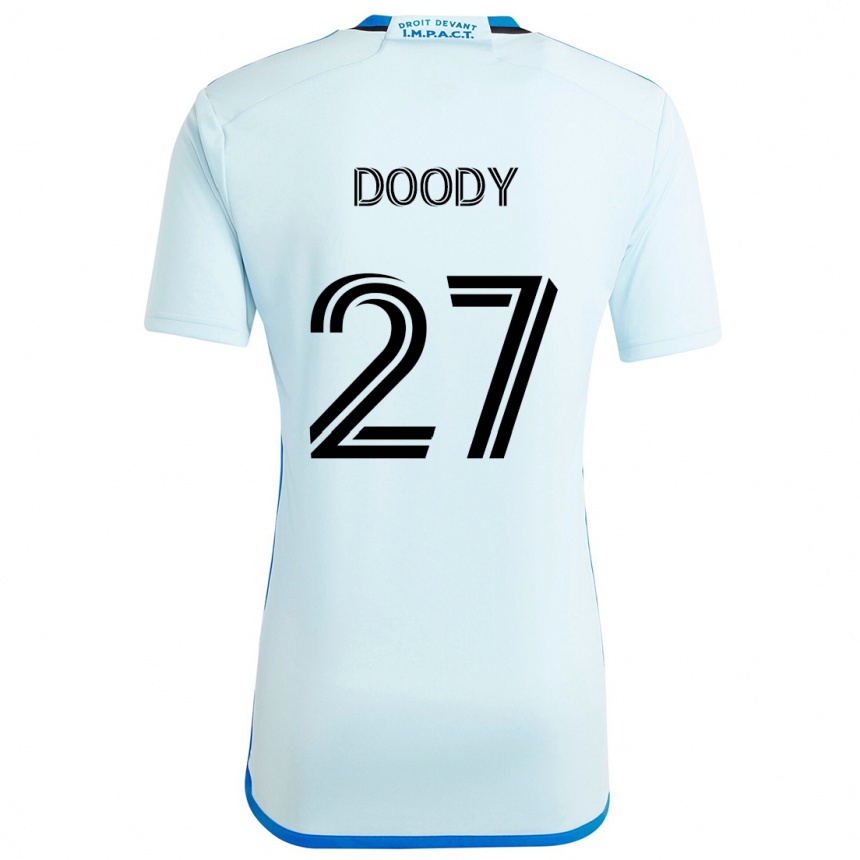 Kids Football Grayson Doody #27 Ice Blue Away Jersey 2024/25 T-Shirt Canada