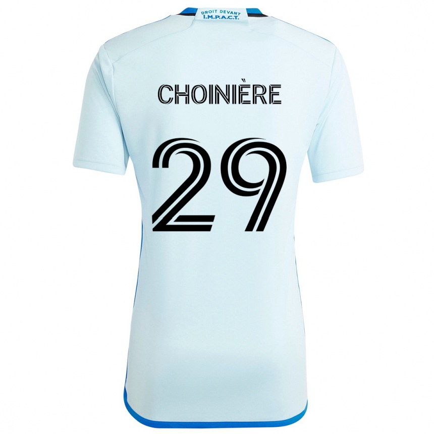 Kids Football Mathieu Choinière #29 Ice Blue Away Jersey 2024/25 T-Shirt Canada