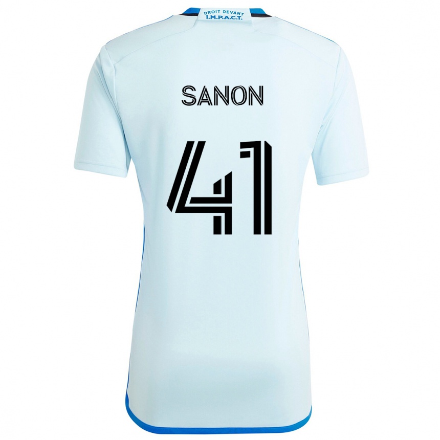 Kids Football Jérémy Sanon #41 Ice Blue Away Jersey 2024/25 T-Shirt Canada